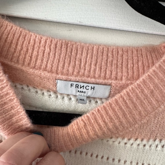 FRNCH Striped knit Sweater Size M\L - Picture 3 of 4